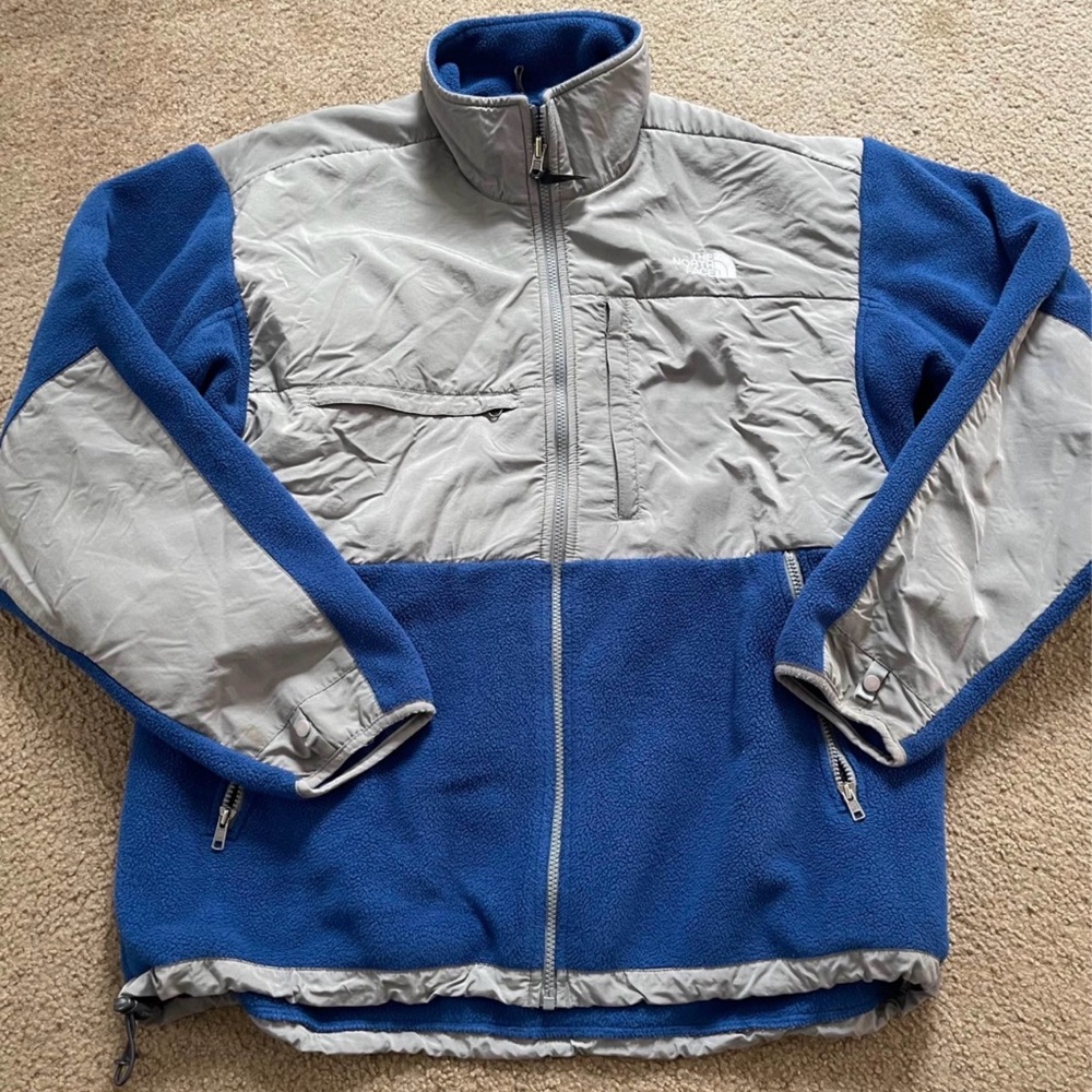 The North Face Blue and Light Gray Fleece Jacket